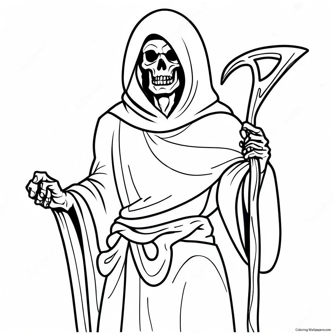 Demon Grim Reaper Kleurplaat 40907