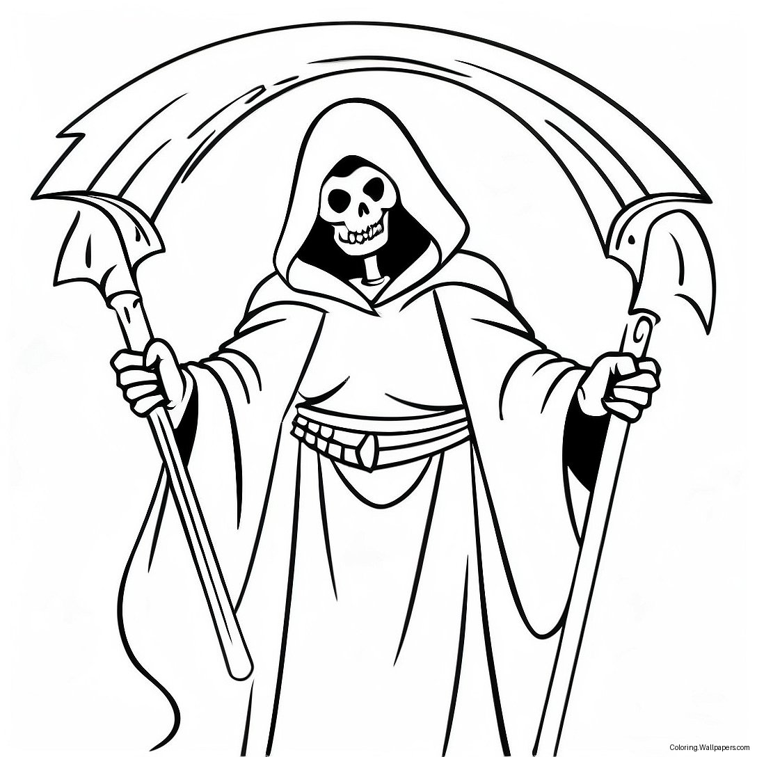 Demon Grim Reaper Kleurplaat 40908