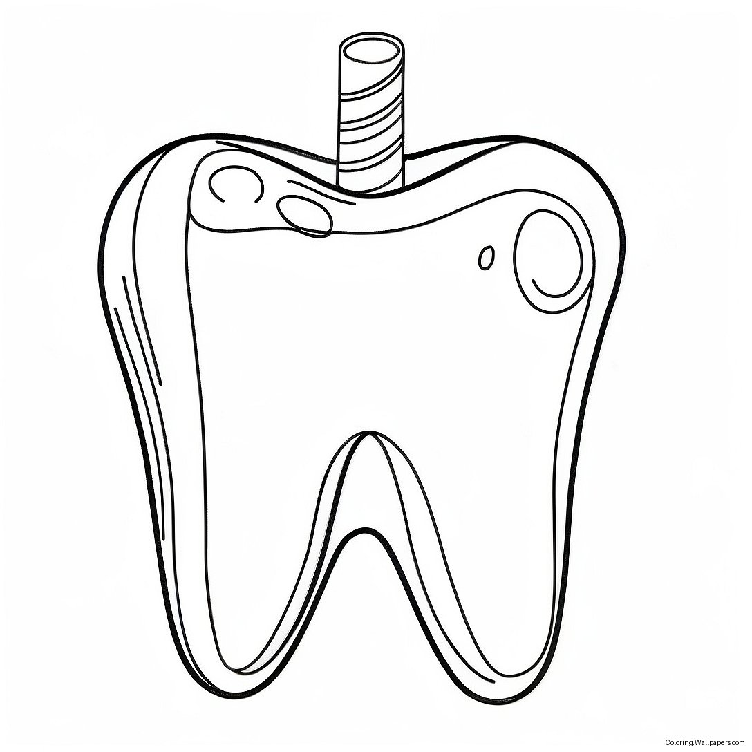 Dental Health Teeth Coloring Page 24348