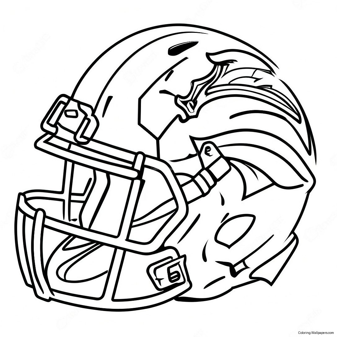 Denver Broncos Helmet Coloring Page 18444