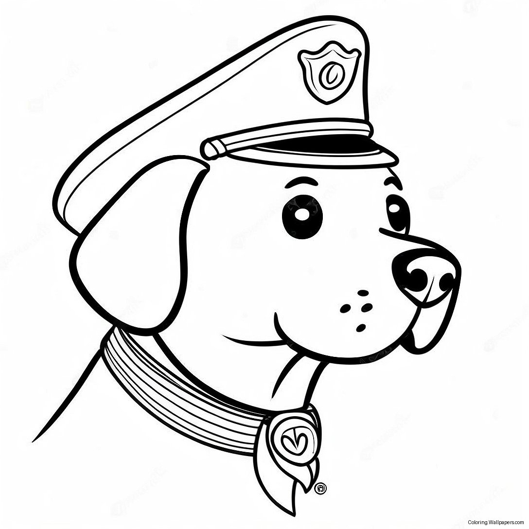 Deputy Labrador In Uniform Coloring Page 11614