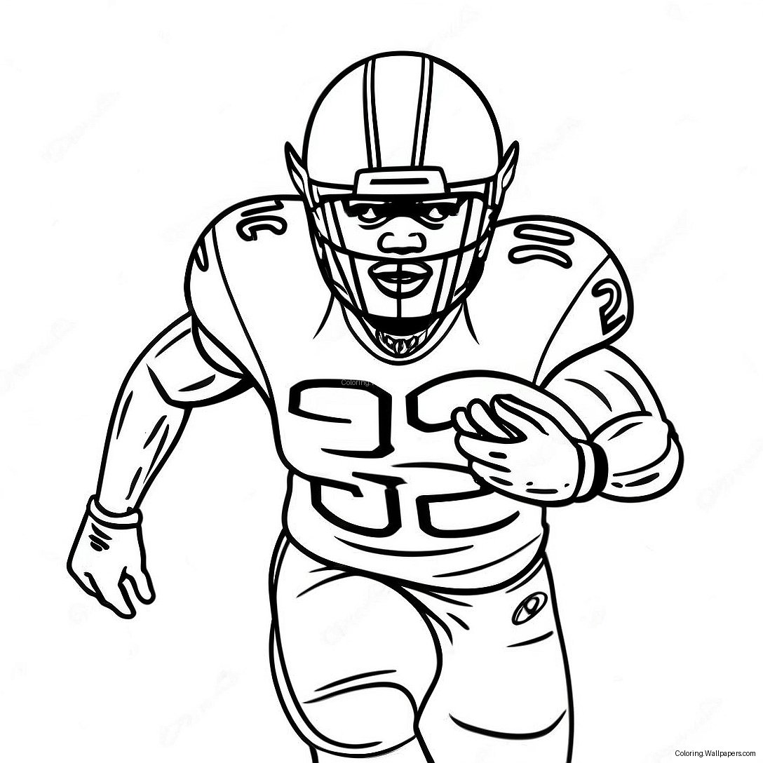 Derrick Henry Action Pose Coloring Page 29642