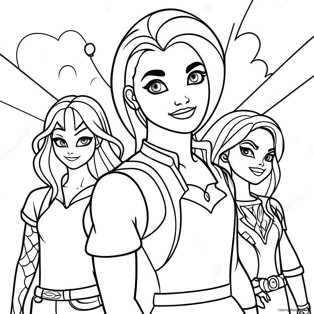 Descendants 3 Coloring Page 14165