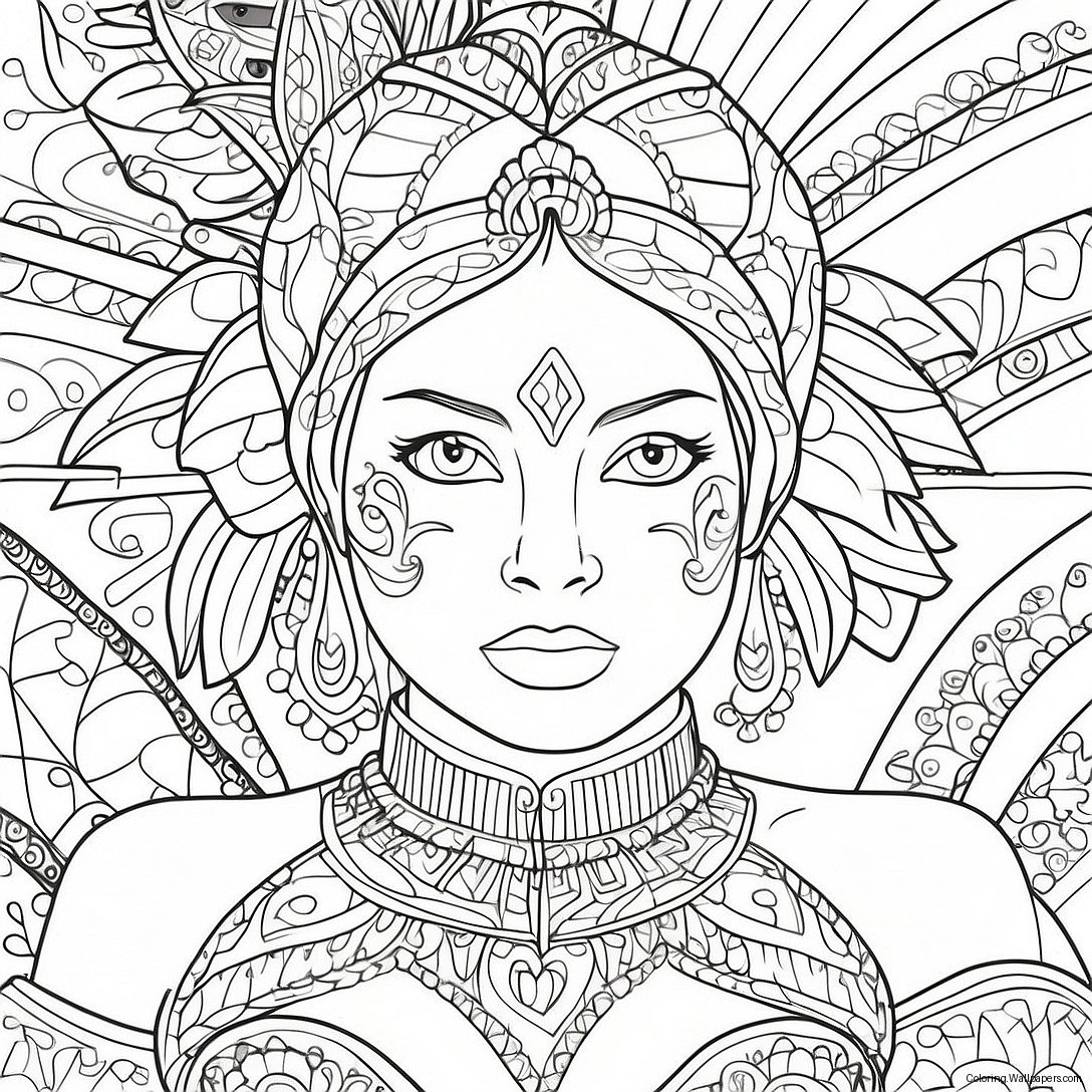 Detailed Body Outline Coloring Page 26469