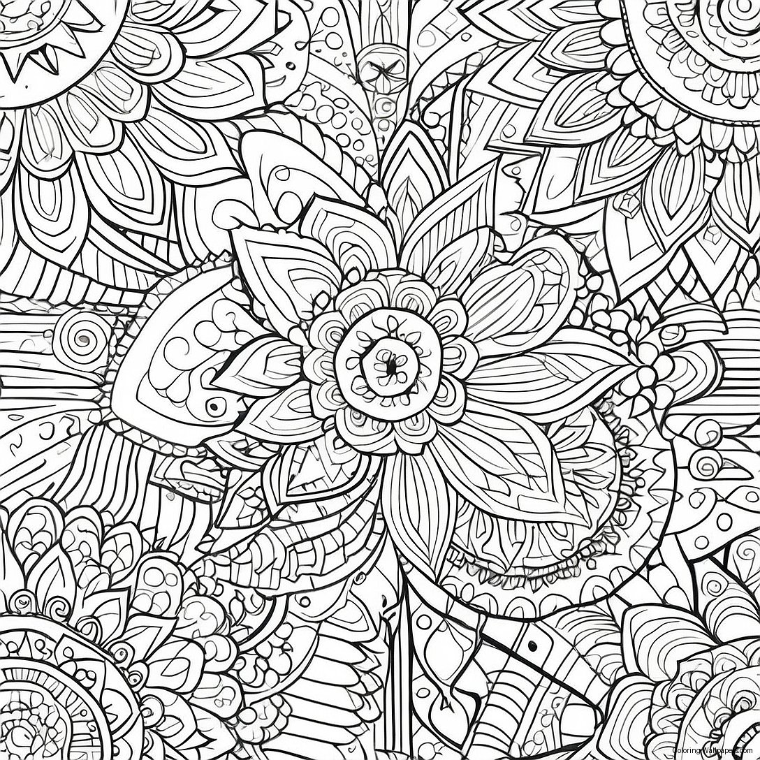 Detailed Mandala Patterns Coloring Page 24955