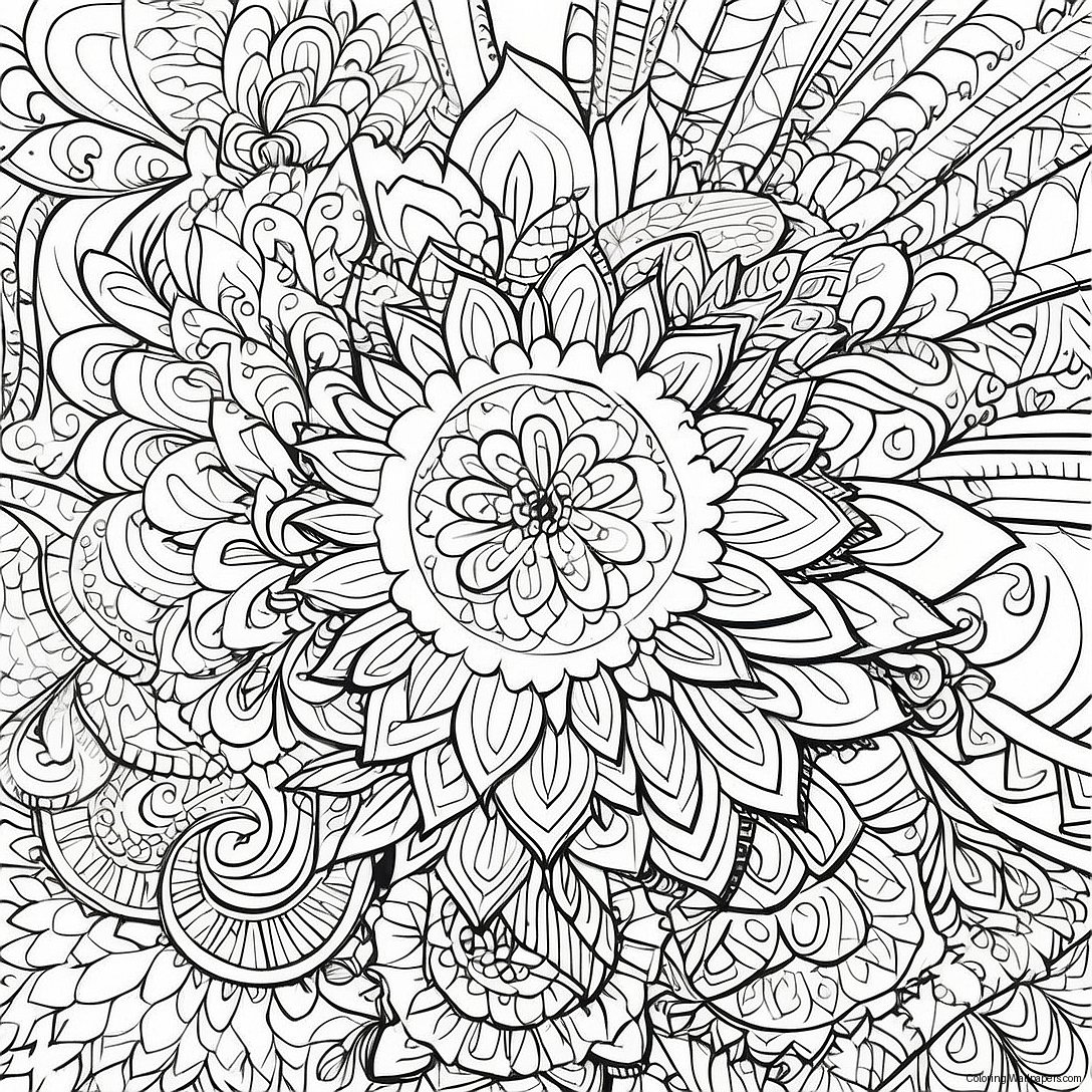 Detailed Mandala Patterns Coloring Page 24956