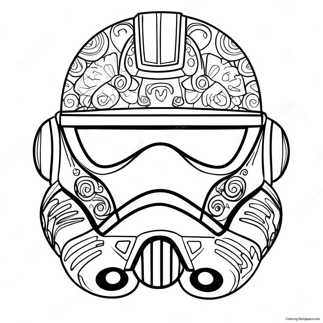 Detailed Phase 2 Clone Trooper Helmet Coloring Page 23515