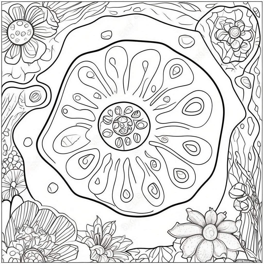 Gedetailleerd Plantenceldiagram Kleurplaat 8537