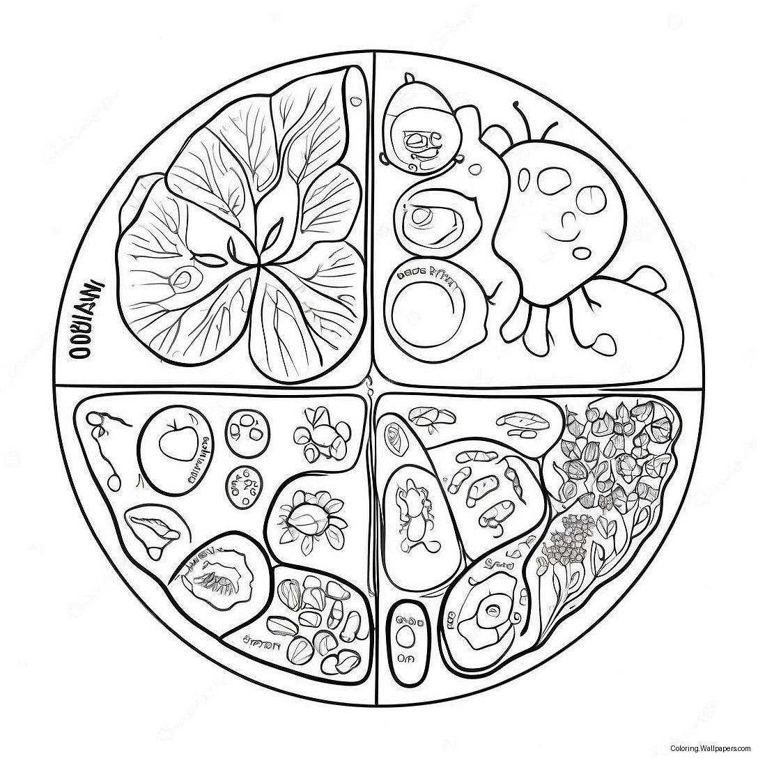 Gedetailleerd Plantenceldiagram Kleurplaat 8538