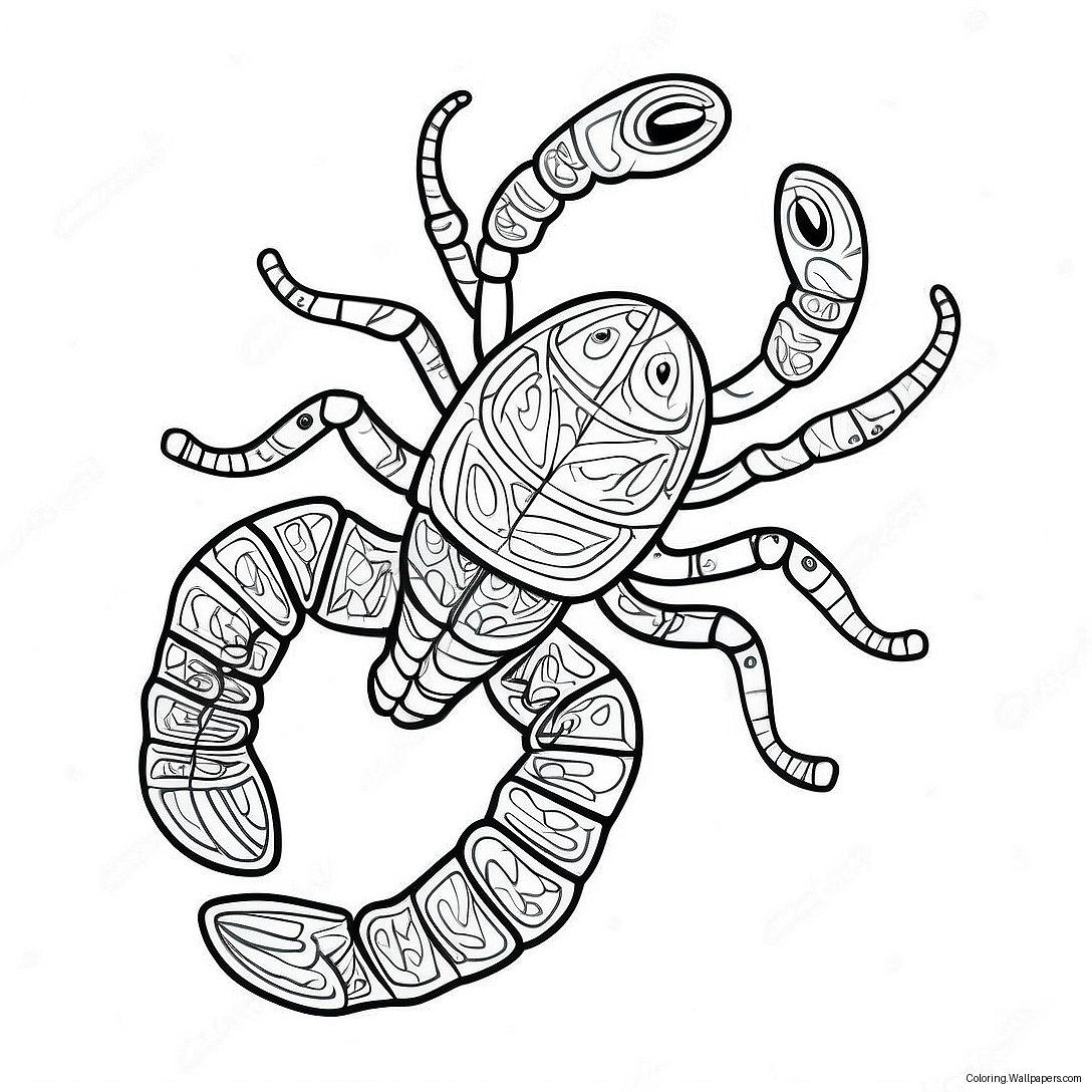 Detailed Scorpio Constellation Coloring Page 47771