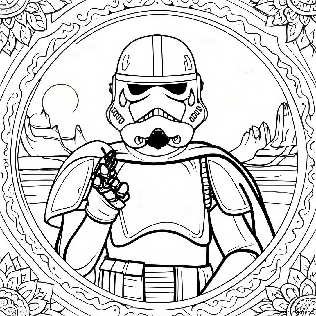 Detailed Star Wars Character Coloring Page 39869