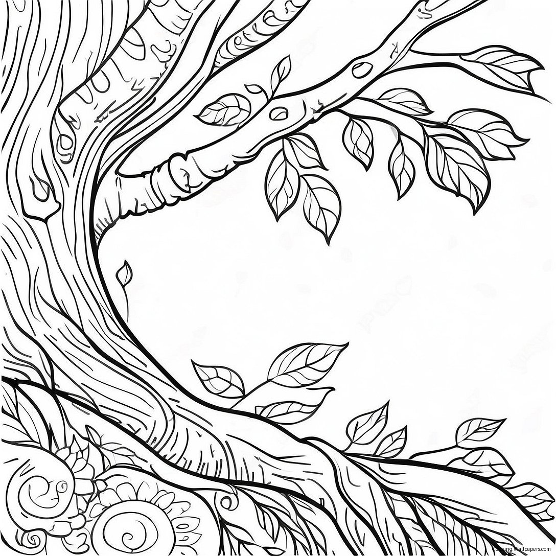 Page À Colorier De Branche D'arbre Détaillée 40331