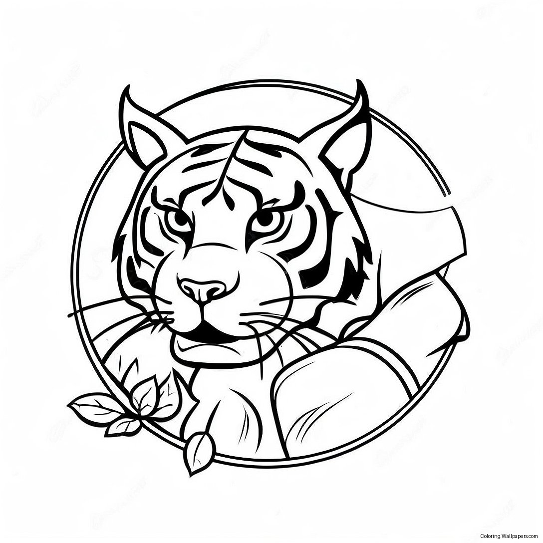 Detroit Tigers Logo Coloring Page 44430