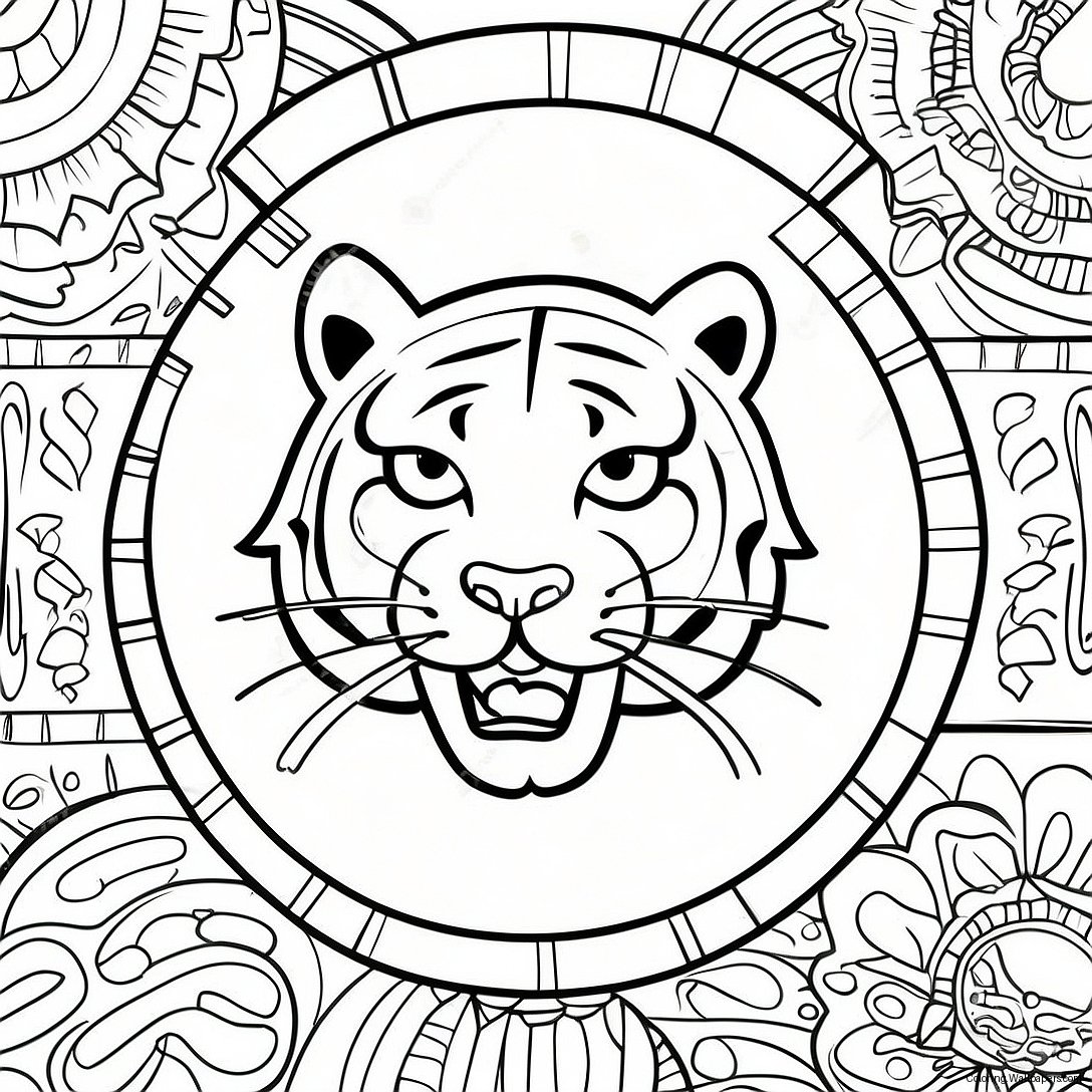 Detroit Tigers Logo Coloring Page 44431