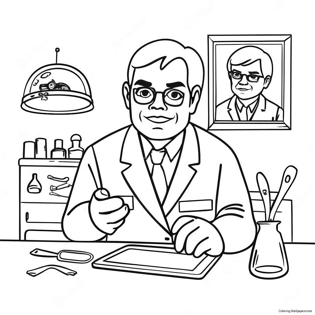 Dexter In His Lab Coloring Page 23002