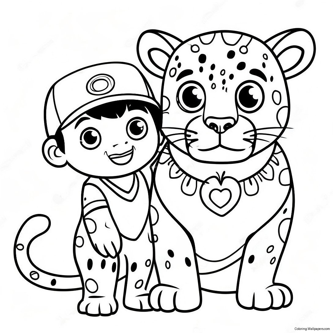 Diego And Baby Jaguar Adventure Coloring Page 14492