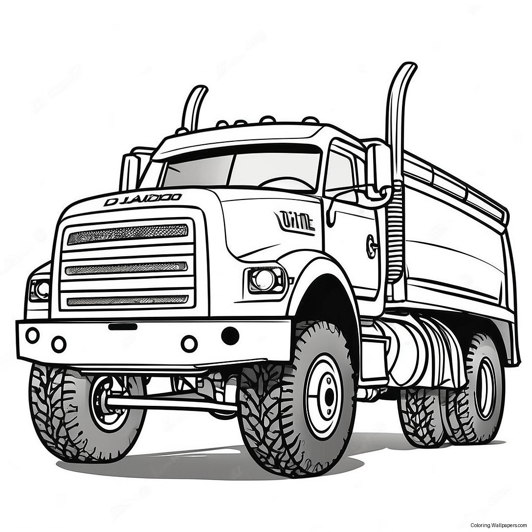 Diesel Truck Lifted Truck Coloring Page 2150