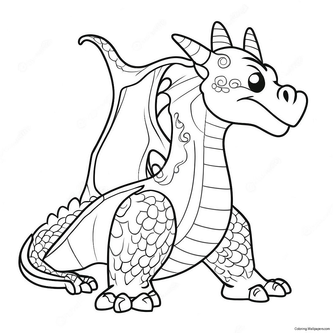 Difficult Dragon Coloring Page 39485