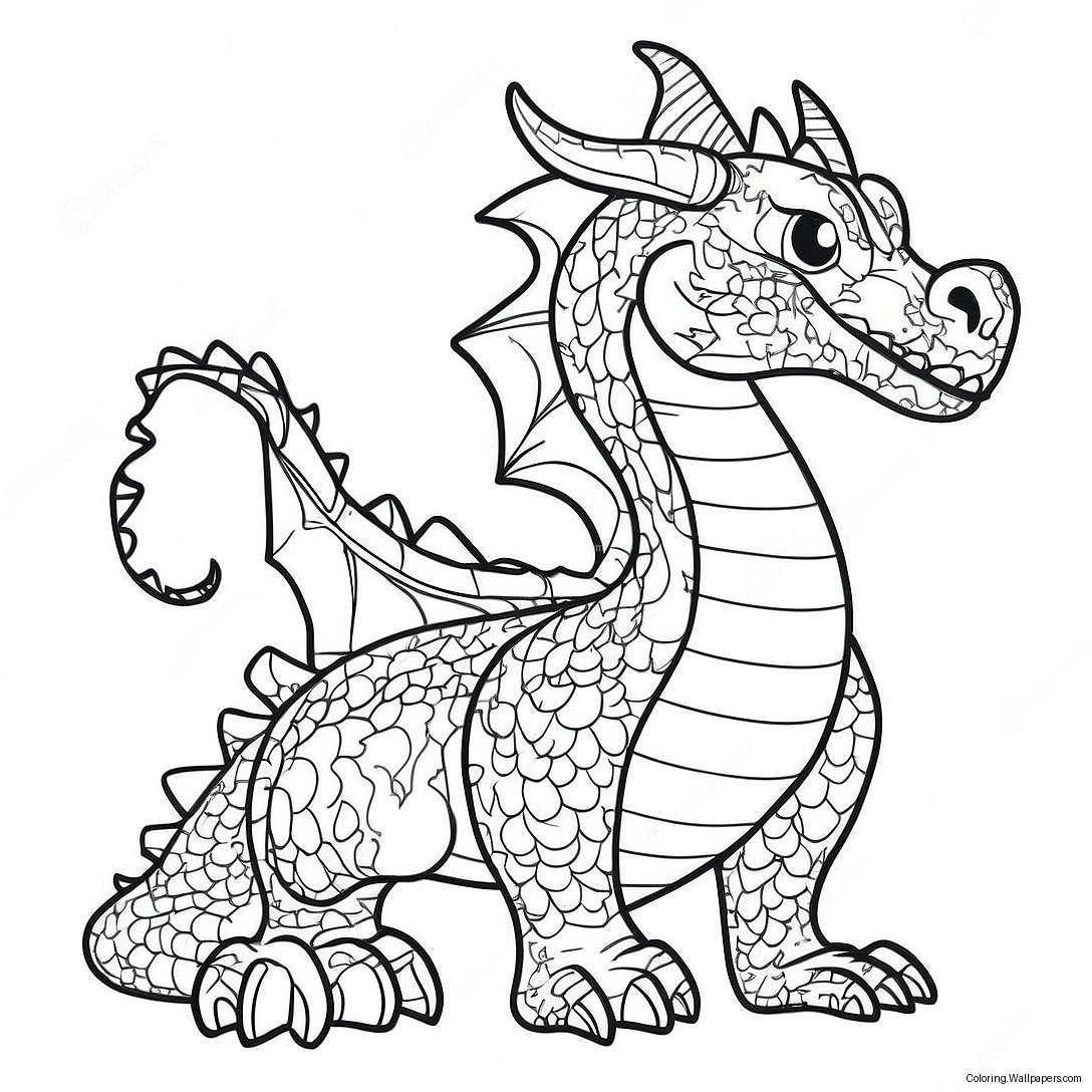 Difficult Dragon Coloring Page 39486