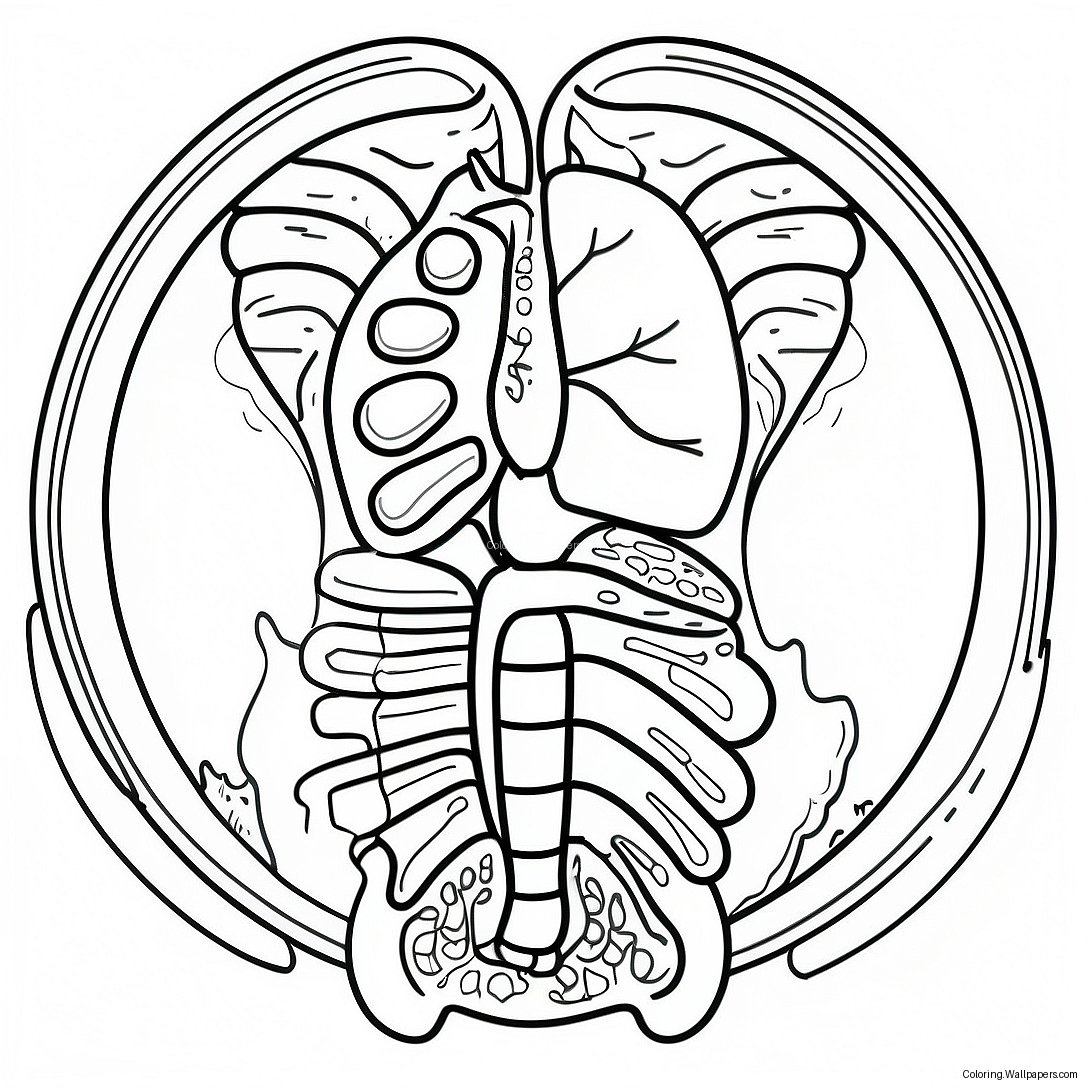 Pagina Da Colorare Del Diagramma Del Sistema Digestivo 42091