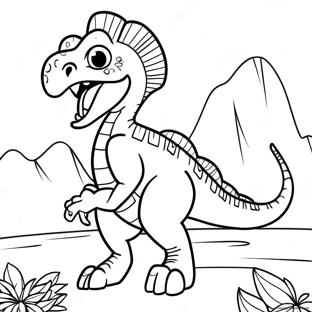 Página Para Colorear De Dilophosaurus 27707