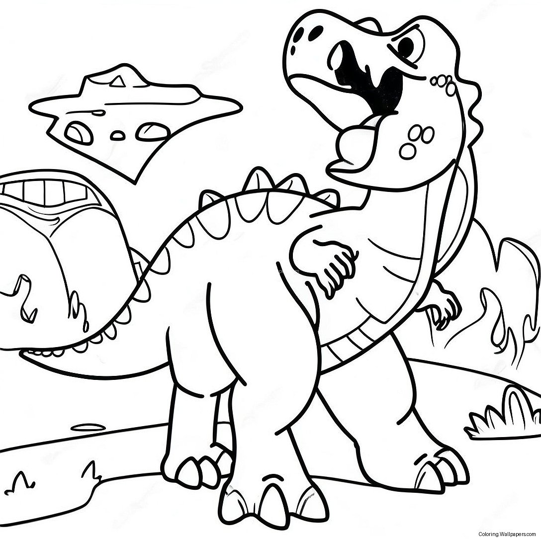 Dino Smashers Coloring Page 53075