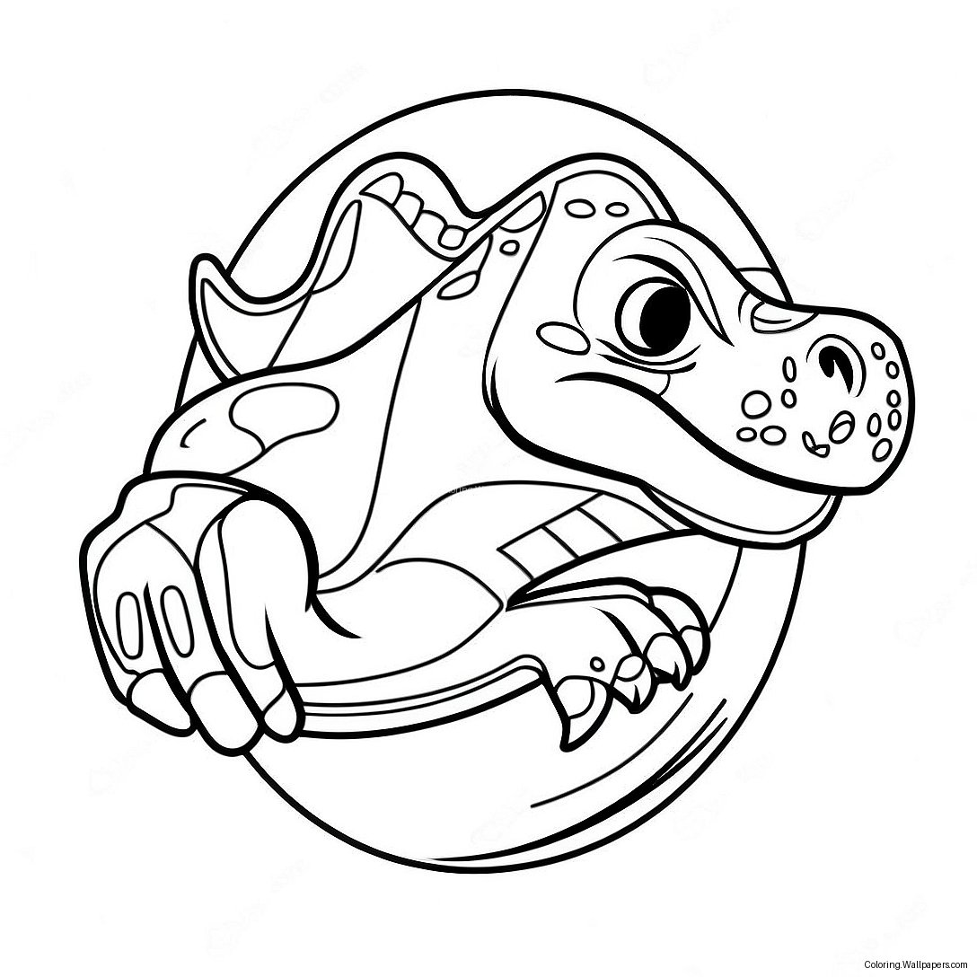 Dinoco Logo Coloring Page 46314