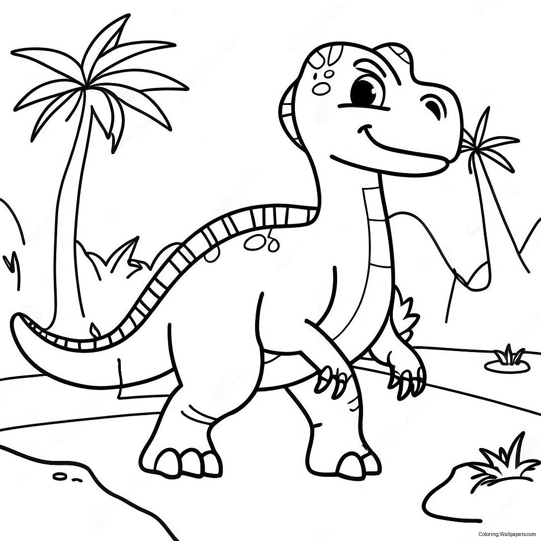 Dinosaur Adventure Coloring Page 7076