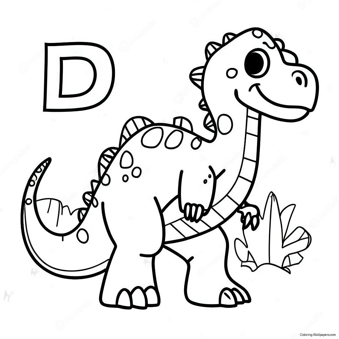 Dinosaurier Alphabet Ausmalbild 45266