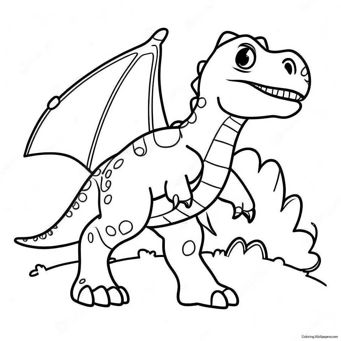 Dinosaur Coloring Page With Names 21313