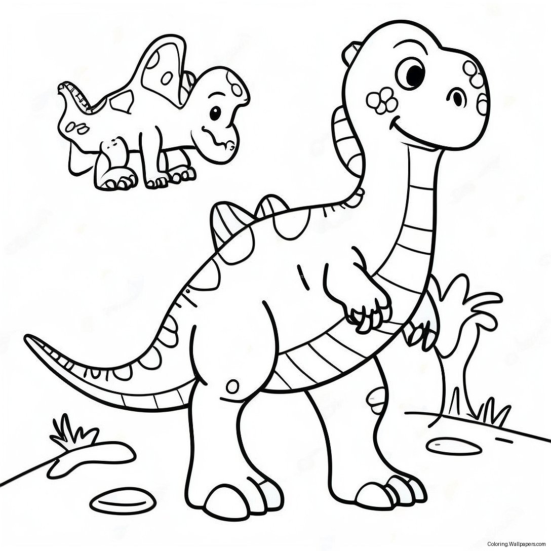 Dinosaur Coloring Page With Names 21315