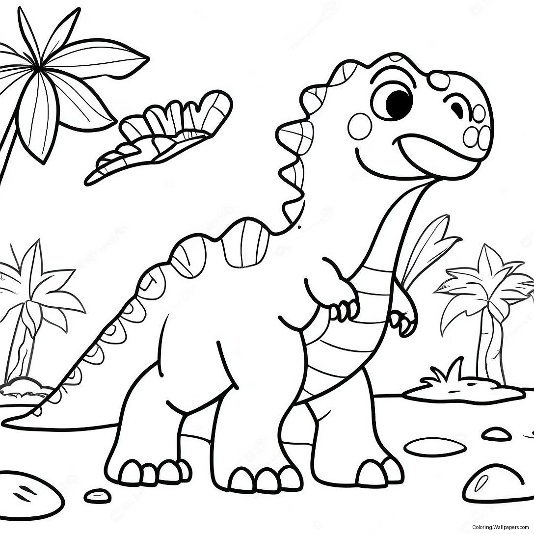 Dinosaur Coloring Page With Names 21316