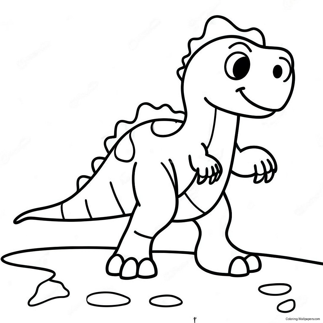 Dinosaur Footprint Coloring Page 53013