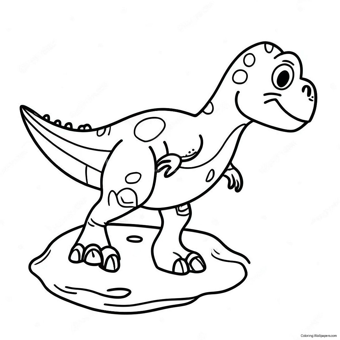 Dinosaur Footprint Coloring Page 53014