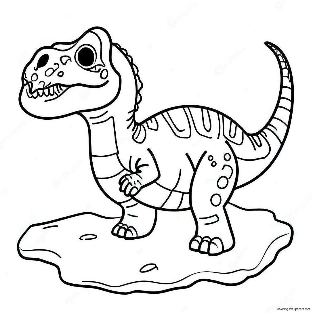 Dinosaur Fossil Coloring Page 11816