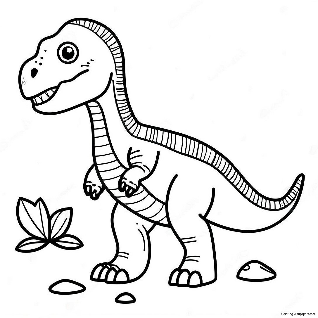 Dinosaur Fossil Coloring Page 19970