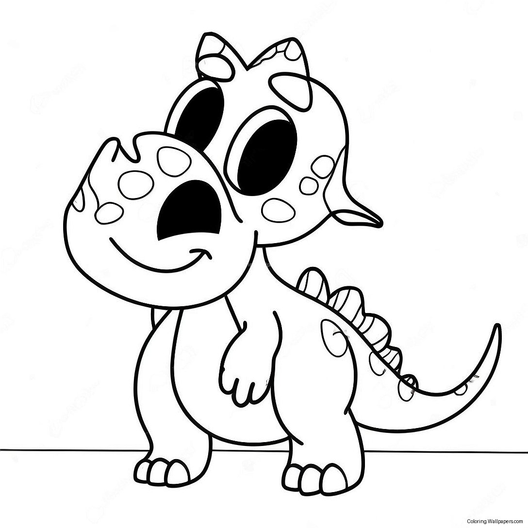 Dinosaur Valentine Heart Coloring Page 11136