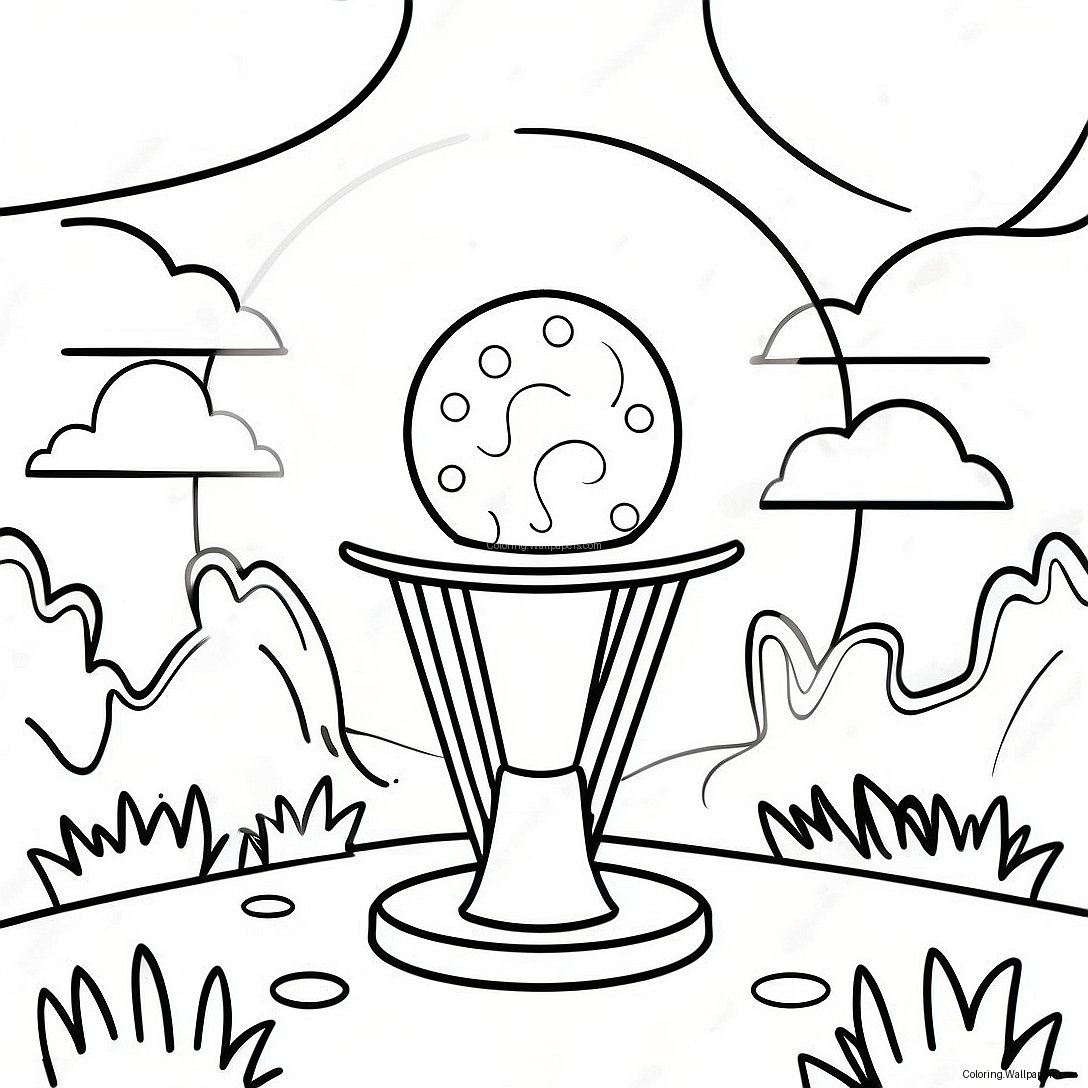 Disc Golf Coloring Page 48537