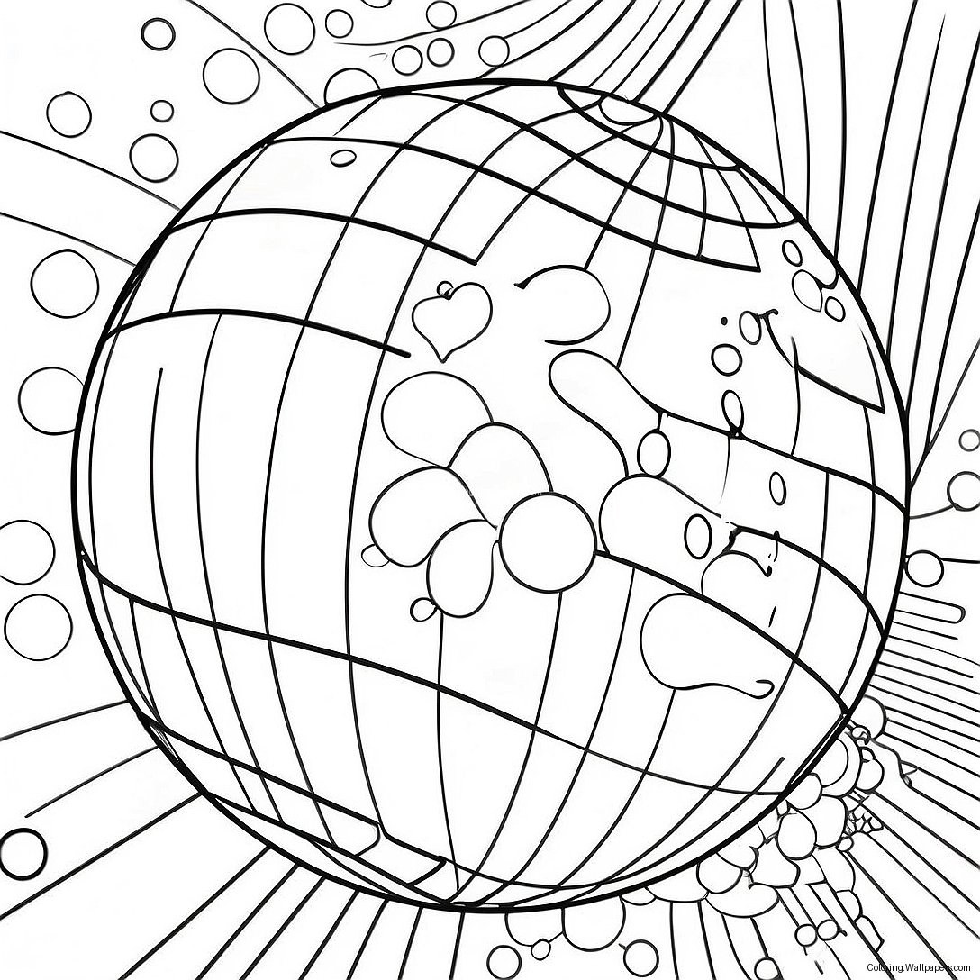 Disco Ball Coloring Page 15715