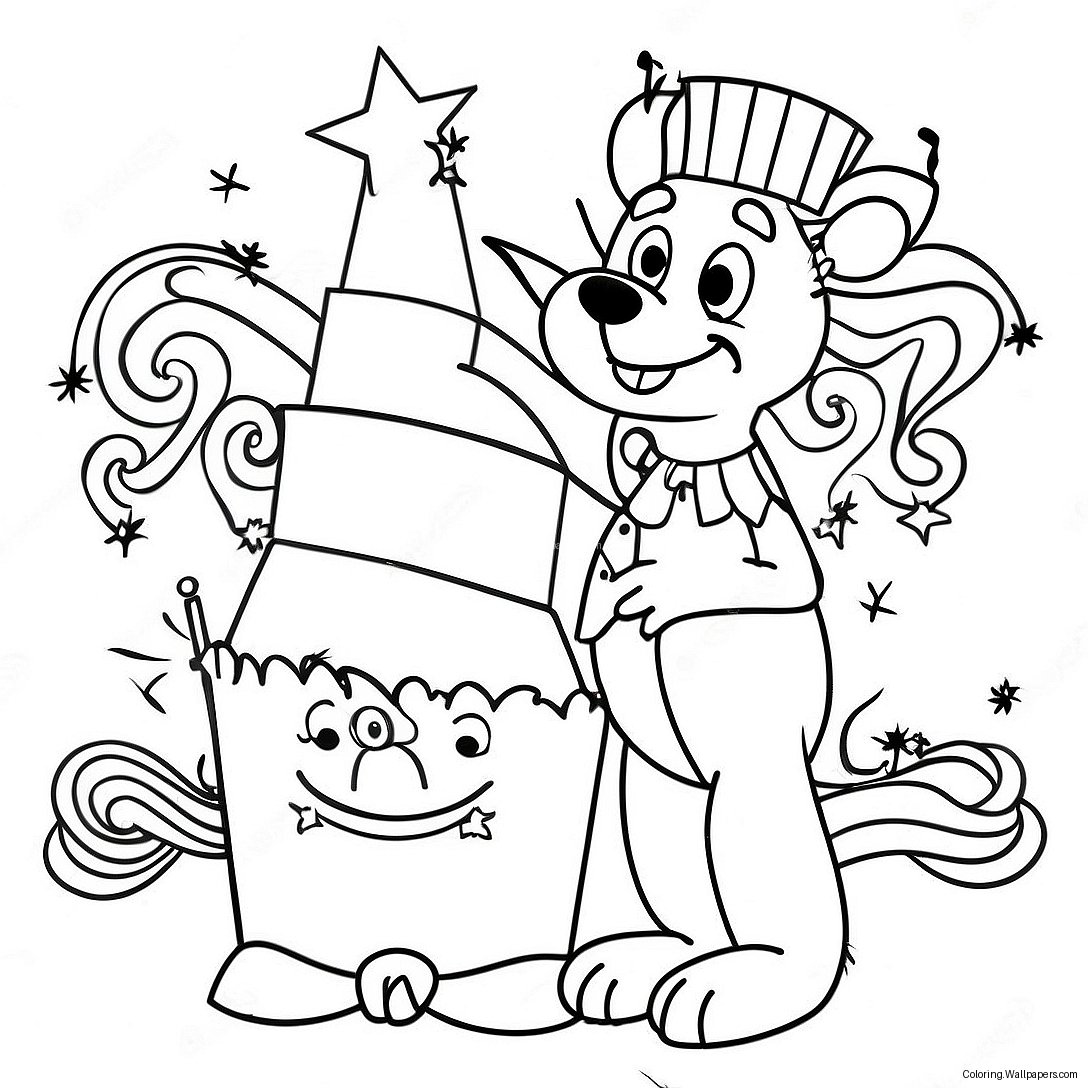 Disney 4th Of July Celebration Coloring Page 32986