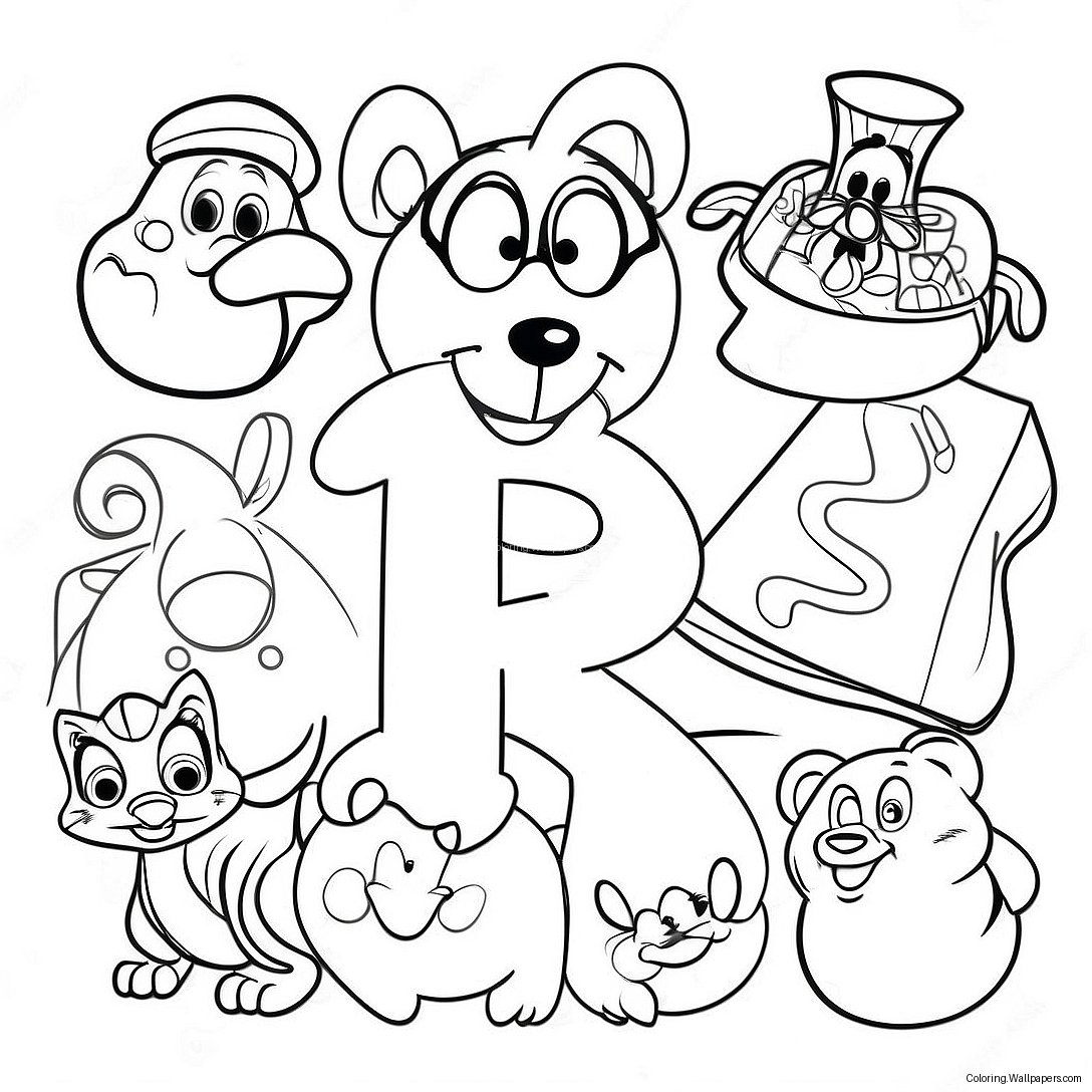 Disney Alphabet Coloring Page 19981