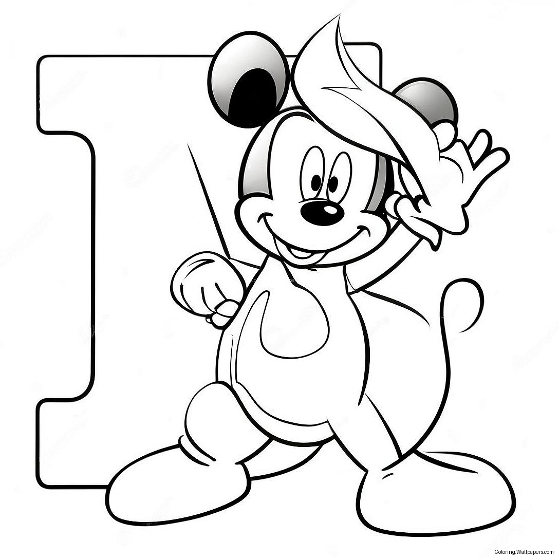 Disney Alphabet Coloring Page 19984