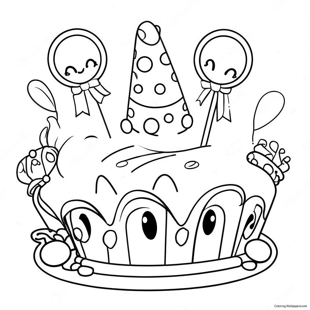 Disney Birthday Celebration Coloring Page 37029