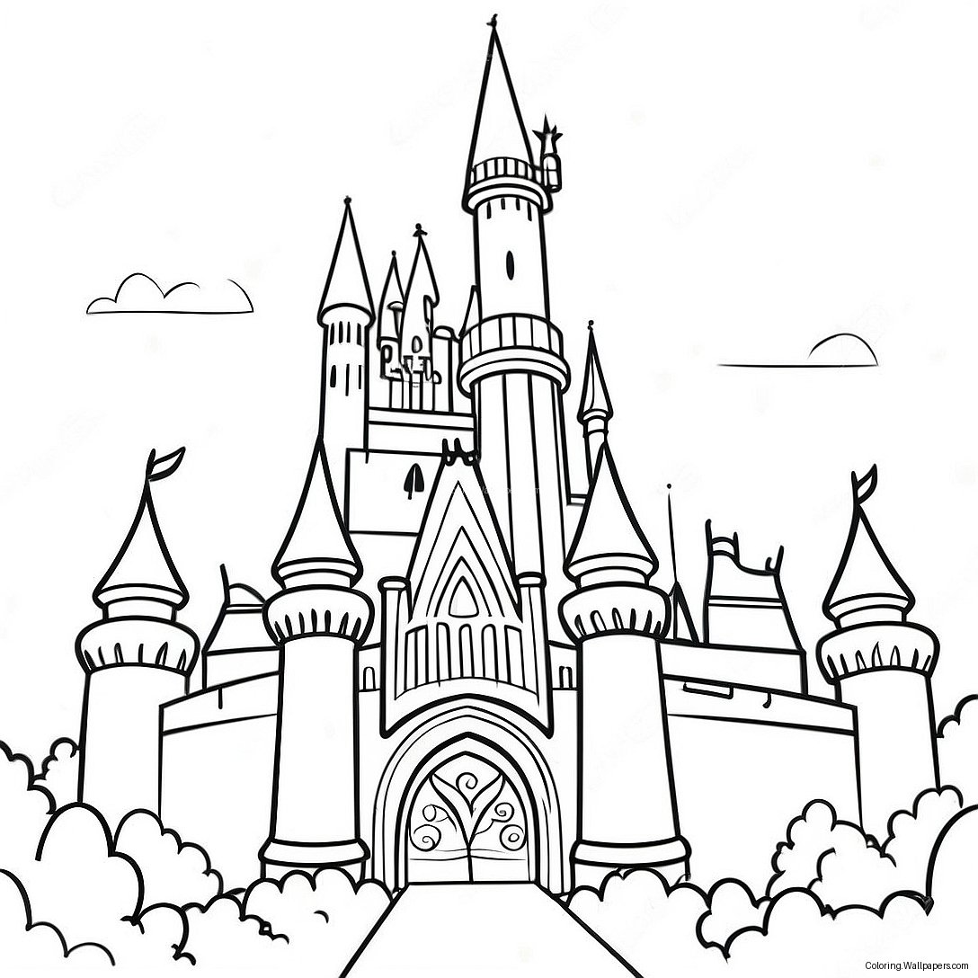 Disney Castle Coloring Page 1767