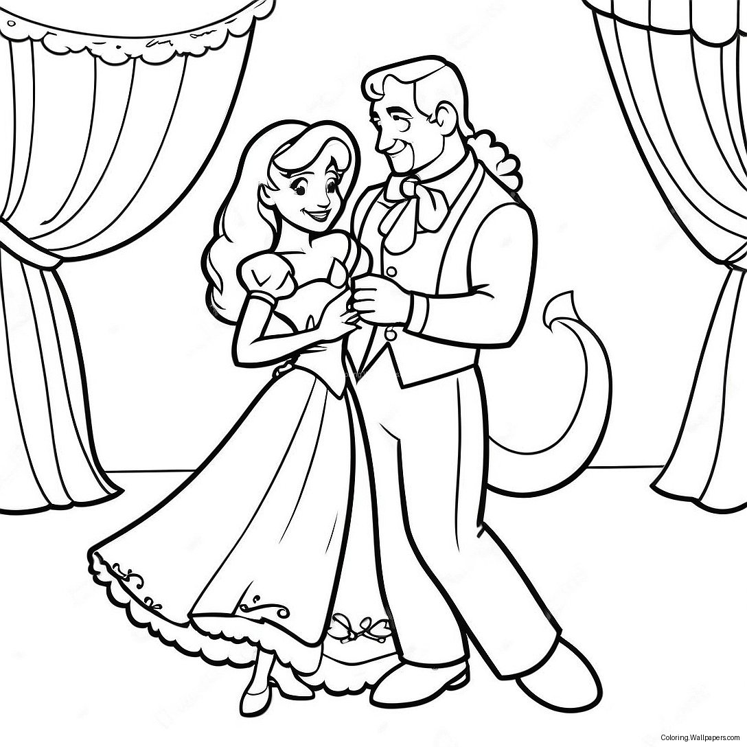 Disney Couples Coloring Page 34432