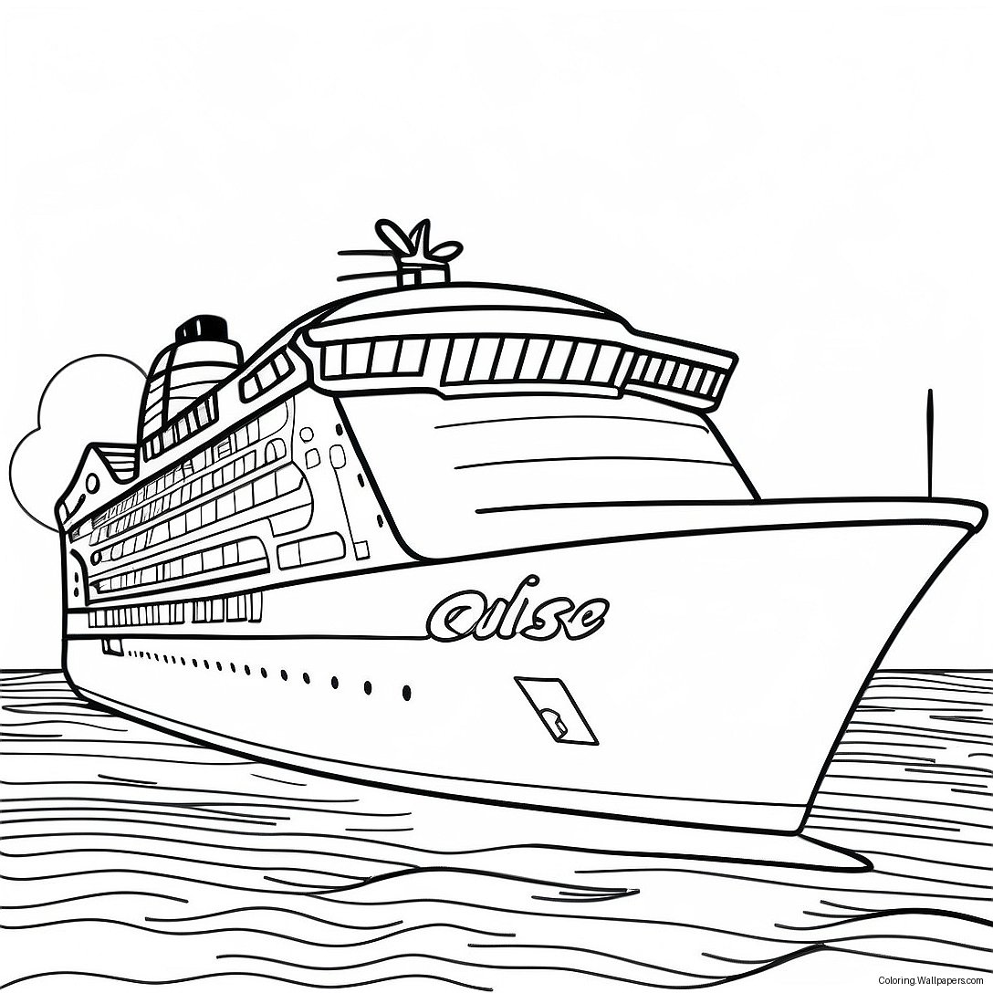 Disney Cruise Ship Coloring Page 13498