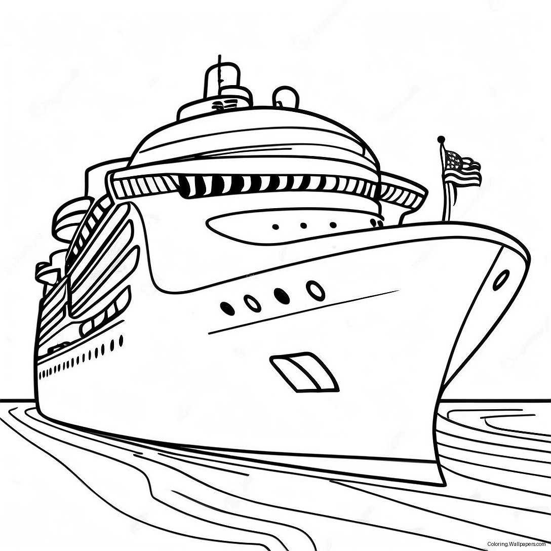 Disney Cruise Ship Coloring Page 13499