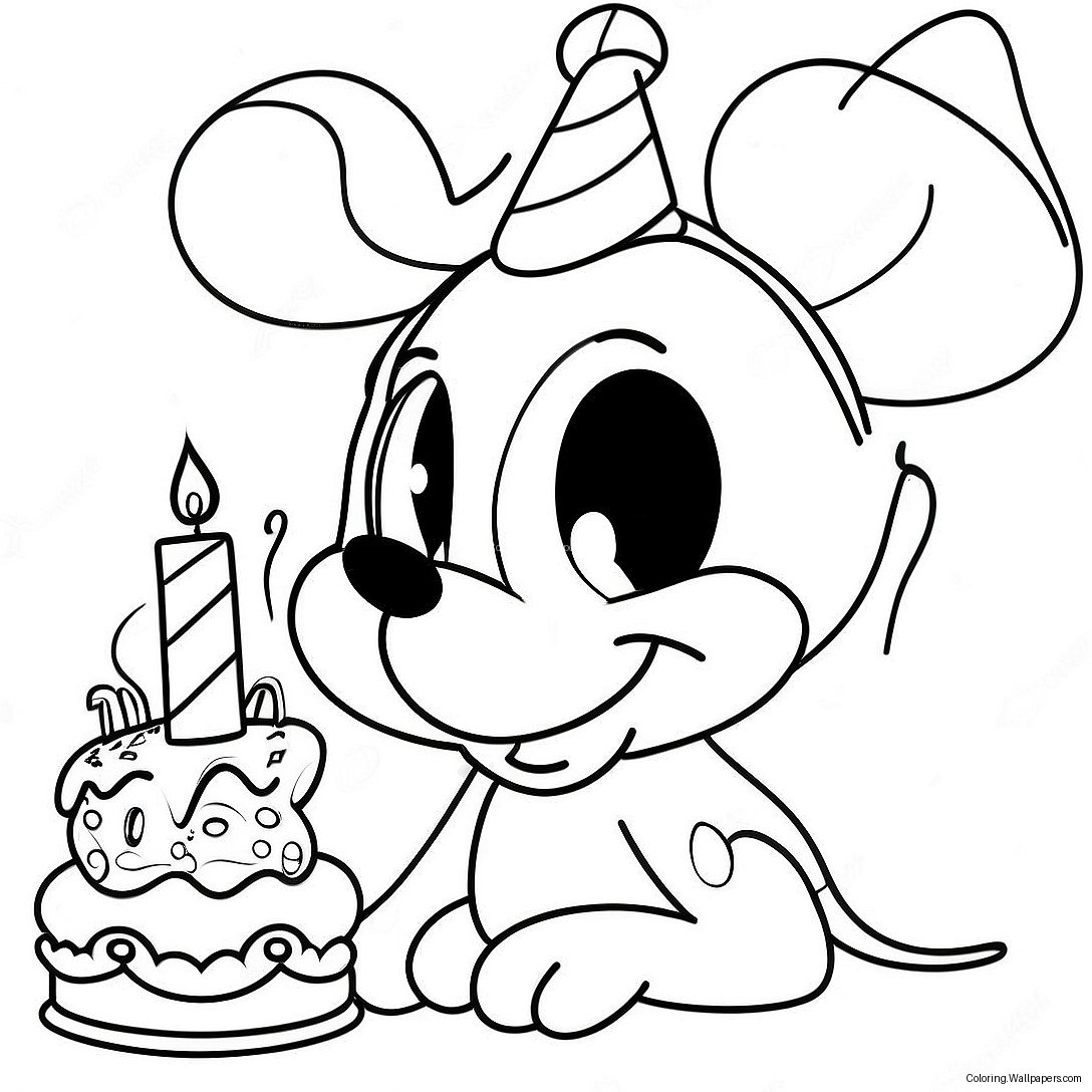 Disney Happy Birthday Coloring Page 52039