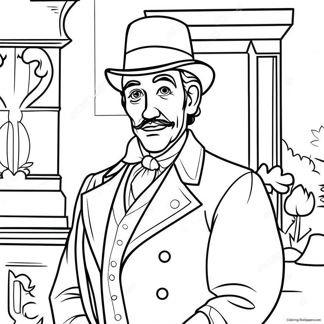 Disney Haunted Mansion Ghostly Portrait Coloring Page 9978