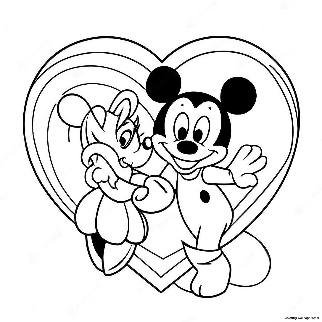 Disney Valentines Coloring Page 29433